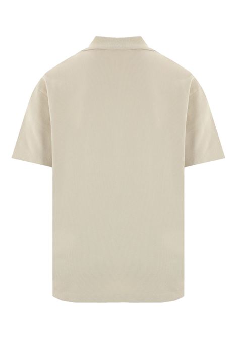 Polo con applicazione Fox Head in beige Maison kitsuné - uomo MAISON KITSUNÉ | MM00210KJ7010P129